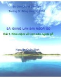 Bài giảng Lâm sản ngoài gỗ: Bài 1 – ThS. Nguyễn Quốc Bình