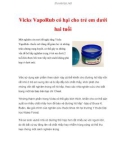 Vicks VapoRub có hại cho trẻ em dưới hai tuổi