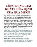 CÔNG DỤNG GIẢI KHÁT CHỮA BỆNH CỦA QUẢ MƯỚP