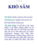 KHỔ SÂM