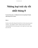 Những loại trái cây tốt nhất tháng 8