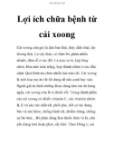 Lợi ích chữa bệnh từ cải xoong