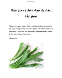 Rau gia vị chữa đau dạ dày, tẩy giun