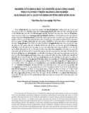 Nghiên cứu khoa học và chuyển giao công nghệ phục vụ phát triển ngành lâm nghiệp giai đoạn 2011-2020 và định hướng đến năm 2030