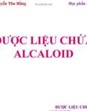 DƯỢC LIỆU CHỨA ALCALOID - DC