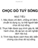 Giáo án khoa điều dưỡng - CHỌC DÒ TUỶ SỐNG