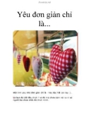 Yêu đơn giản chỉ là...