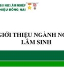 Bài giảng Giới thiệu ngành nghề lâm sinh