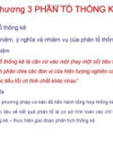 Chương 3: Phân tổ thống kê