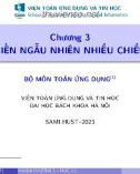 Bài giảng Xác suất thống kê: Chương 3.1 - Khái niệm biến ngẫu nhiên nhiều chiều