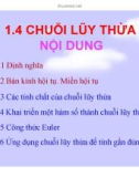 Bài giảng 1.4 chuỗi lũy thừa