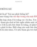 BÀI GIẢNG THỐNG KÊ - CÁC KHÁI NIỆM CƠ BẢN VỀ THỐNG KÊ