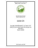 Giáo án Mô phôi động vật thuỷ sản (Dùng cho sinh viên chuyên ngành Nuôi trồng thủy sản)