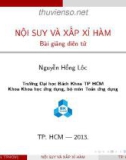 Bài giảng Nội suy và xấp xỉ hàm - Nguyễn Hồng Lộc (ĐH Bách Khoa)