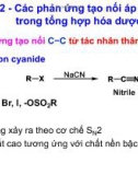 Bài giảng Tổng hợp hoá dược: Chương 2 - PGS.TS. Nguyễn Trung Nhân