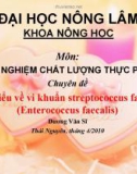 Tiểu luận môn kiểm nghiệm chất lượng thực phẩm