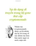 Sự đa dạng di truyền trong bộ gene thứ cấp cryptomonads