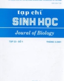 Tạp chí Sinh học: Tập 23 - Số 1 (Tháng 3 - 2001)