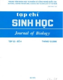 Tạp chí Sinh học: Tập 22 - Số 4 (Tháng 12 - 2000)