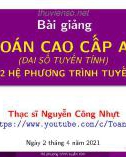 Bài giảng Toán cao cấp 1: Chương 2 - ThS. Nguyễn Công Nhựt