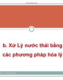 Xử Lý nước thải bằng các phương pháp hóa lý