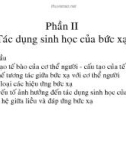 Giáo trình cơ sở lý sinh - Tác dụng sinh học của bức xạ