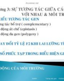 CÁC KIỂU TƯƠNG TÁC GEN