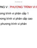 Bài giảng môn Giải tích 1 - Chương 4: Phương trình vi phân