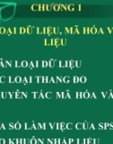 Chương 1. Phân loại dữ liệu, mã hóa và nhập liệu