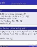 Bài tập Đại số tuyến tính - Chương 2