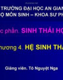 Bài giảng: Hệ sinh thái - Chương 4