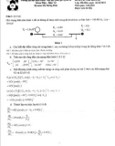 Đề thi cuối kỳ môn Giải tích