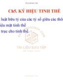 Bài giảng Tinh thể và khoáng vật - Chương 5: Ký hiệu tinh thể