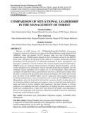 Comparison of situational leadership in the management of forest