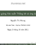 Bài giảng Xác suất thống kê và ứng dụng trong kinh tế xã hội: Chương 11 - Nguyễn Thị Nhung