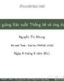 Bài giảng Xác suất thống kê và ứng dụng trong kinh tế xã hội: Chương 5.3 - Nguyễn Thị Nhung