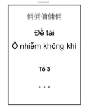 Đề tài: Ô nhiễm không khí