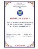 Khóa luận tốt nghiệp Tài chính Ngân hàng: Ứng dụng mô hình CAMEL trong phân tích hoạt động kinh doanh của ngân hàng TMCP Đông Nam Á