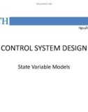 Lecture Control system design: State variable models - Nguyễn Công Phương