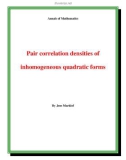 Đề tài Pair correlation densities of inhomogeneous quadratic forms 