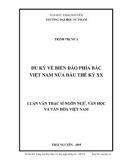 Luận văn Thạc sĩ Ngôn ngữ, văn học và văn hóa Việt Nam: Du ký về biển đảo phía bắc Việt Nam nửa đầu thế kỷ XX