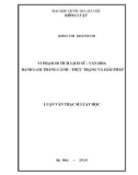 Luận văn Thạc sĩ Luật học: Vi phạm di tích lịch sử - Văn hóa, danh lam thắng cảnh - Thực trạng và giải pháp