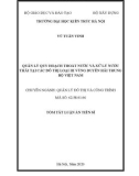 Tóm tắt Luận án Tiến sĩ Quản lý đô thị và công trình: Quản lý quy hoạch thoát nước và xử lý nước thải tại các đô thị loại III vùng duyên hải Trung bộ Việt Nam