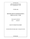 Luận văn Thạc sĩ Luật học: Hợp đồng hợp tác kinh doanh (BCC) theo Luật Đầu tư 2005