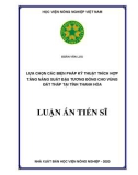 Luận án Tiến sĩ Nông nghiệp: Lựa chọn các biện pháp kỹ thuật thích hợp tăng năng suất đậu tương Đông cho vùng đất thấp tại tỉnh Thanh Hóa