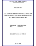 Tóm tắt Luận án Tiến sĩ Nông nghiệp: Lựa chọn các biện pháp kỹ thuật thích hợp tăng năng suất đậu tương Đông cho vùng đất thấp tại tỉnh Thanh Hóa