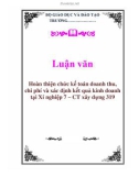 Luận văn: Hoàn thiện chức kế toán doanh thu, chi phí và xác định kết quả kinh doanh tại Xí nghiệp 7 – CT xây dựng 319