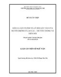 Luận án Tiến sĩ Ngữ văn: Dân ca Gầu plềnh và Lễ hội Gầu tào của người Hmông ở Lào Cai - truyền thống và biến đổi