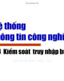 Bài giảng Hệ thống thông tin công nghiệp - Chương 4.3: Kiểm soát truy nhập bus