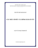 Luận văn Thạc sĩ Kinh tế: Cấu trúc quyền sở hữu và chính sách cổ tức của các công ty phi tài chính ở Việt Nam